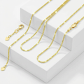14k Yellow Gold Adjustable Sparkle Chain 1.5mm by Avera Group