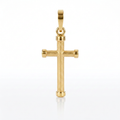 14k Yellow Gold Cross Pendant with Rounded Ends by Avera Group