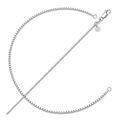 10k White Gold Classic Box Chain 0.8mm by Avera Group