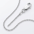 14k White Gold Diamond Cut Cable Link Chain 1.1 mm by Avera Group