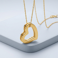 14k Yellow Gold Heart Pendant by Avera Group