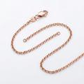 Diamond Cut Cable Link Chain in 14k Rose Gold (0.8 mm) by Avera Group