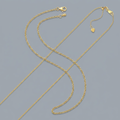 10k Yellow Gold Adjustable Cable Chain 0.9mm by Avera Group