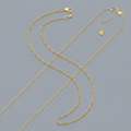 10k Yellow Gold Adjustable Cable Chain 0.9mm by Avera Group