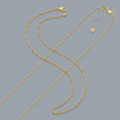 10k Yellow Gold Adjustable Cable Chain 0.9mm by Avera Group
