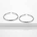 14k White Gold Polished Hoop Earrings (30 mm) by Avera Group