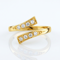 14k Yellow Gold Contemporary Cubic Zirconia Accented Toe Ring by Avera Group