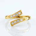 14k Yellow Gold Contemporary Cubic Zirconia Accented Toe Ring by Avera Group