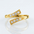 14k Yellow Gold Contemporary Cubic Zirconia Accented Toe Ring by Avera Group