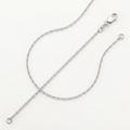 14k White Gold Round Cable Link Chain 1.5 mm by Avera Group