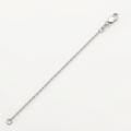 14k White Gold Round Cable Link Chain 1.5 mm by Avera Group