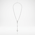Fine Rosary Chain and Bead Necklace in Sterling Silver by Avera Group