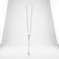 Fine Rosary Chain and Bead Necklace in Sterling Silver by Avera Group
