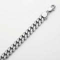 Rhodium Plated 13.6mm Sterling Silver Curb Style Bracelet by Avera Group