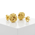 Love Knot Post Earrings in 14k Yellow Gold by Avera Group