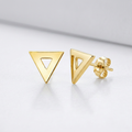 14 k Yellow Gold Polished Open Triangle Post Earrings by Avera Group