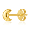 14k Yellow Gold Post Earrings with Moons by Avera Group