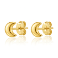 14k Yellow Gold Post Earrings with Moons by Avera Group