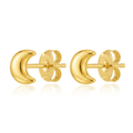 14k Yellow Gold Post Earrings with Moons by Avera Group