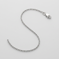 14k White Gold Bead Chain 1.0mm by Avera Group