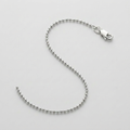 14k White Gold Bead Chain 1.0mm by Avera Group