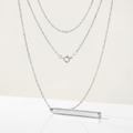 Sterling Silver 24 inch Necklace with Long Polished Bar Pendant by Avera Group