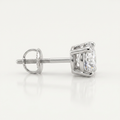 14k White Gold 8.0mm Round CZ Stud Earrings by Avera Group