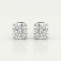 14k White Gold 8.0mm Round CZ Stud Earrings by Avera Group