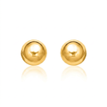 14k Yellow Gold Round Stud Earrings (6.0 mm) by Avera Group