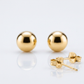 14k Yellow Gold Round Stud Earrings (6.0 mm) by Avera Group