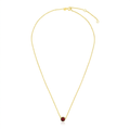 14k Yellow Gold 17 inch Necklace with Round Garnet by Avera Group