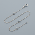 Double Extendable Piatto Chain in 14k White Gold (1.2mm) by Avera Group