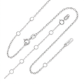 Double Extendable Piatto Chain in 14k White Gold (1.2mm) by Avera Group