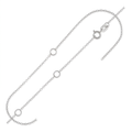 Double Extendable Piatto Chain in 14k White Gold (1.2mm) by Avera Group