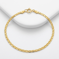 10k Yellow Gold Mariner Link Anklet 1.2mm by Avera Group