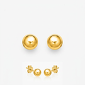 14k Yellow Gold Ball Style Stud Earrings (4.0 mm) by Avera Group