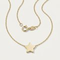 14k Yellow Gold Necklace with Five Pointed Star by Avera Group