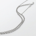 Double Extendable Cable Chain in 14k White Gold (1.0mm) by Avera Group