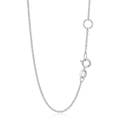 14k White Gold Adjustable Cable Chain 1.1mm by Avera Group