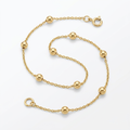Bead Links Saturn Chain in 14k Yellow Gold (3.5mm) by Avera Group