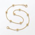 Bead Links Saturn Chain in 14k Yellow Gold (3.5mm) by Avera Group