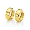 14k Yellow Gold Snuggable Hoop Earrings by Avera Group