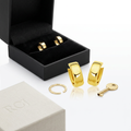 14k Yellow Gold Snuggable Hoop Earrings by Avera Group