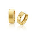 14k Yellow Gold Snuggable Hoop Earrings by Avera Group