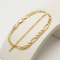 2.6mm 10k Yellow Gold Link Figaro Bracelet by Avera Group