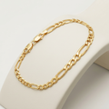 2.6mm 10k Yellow Gold Link Figaro Bracelet by Avera Group