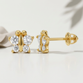14k Yellow Gold Butterfly Childrens Earrings by Avera Group
