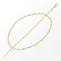 14K Yellow Gold Fine Paperclip Anklet (1.5mm) by Avera Group