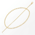 14K Yellow Gold Fine Paperclip Anklet (1.5mm) by Avera Group