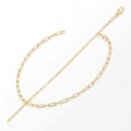 14K Yellow Gold Fine Paperclip Anklet (1.5mm) by Avera Group